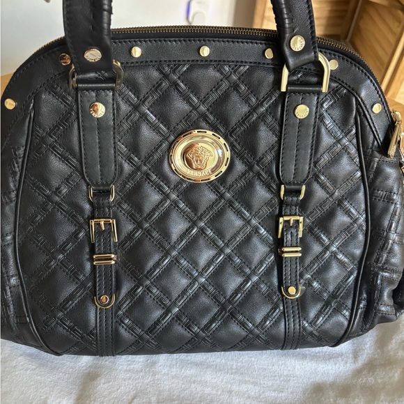 Versace Black Quilted Handbag - Picture 3 of 16